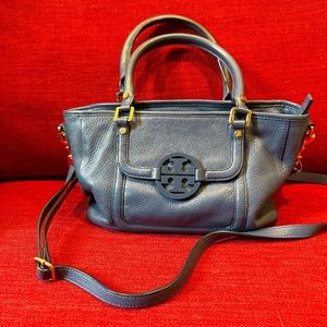 TORY BURCH bag in the most beautiful hue of denim blue! Gently used.